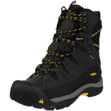 KEEN Men's Summit County Waterproof Winter Boot,Dark Shadow/Yellow,9.5 M US