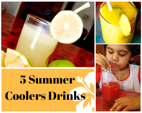 5 Summer Coolers Drinks  With Less Than 5 natural Ingredients