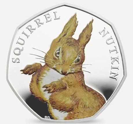 2016 UK Coin 50p Silver Proof Coloured Beatrix Potter - Squirrel ...