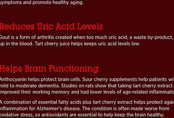tart cherry extract dosage for gout