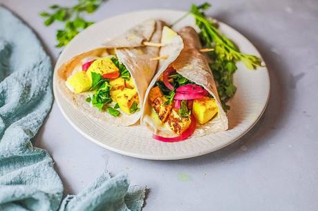 Veggie Shawarma with Marinated Tofu