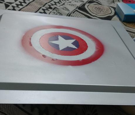 Captain America shield on side panel