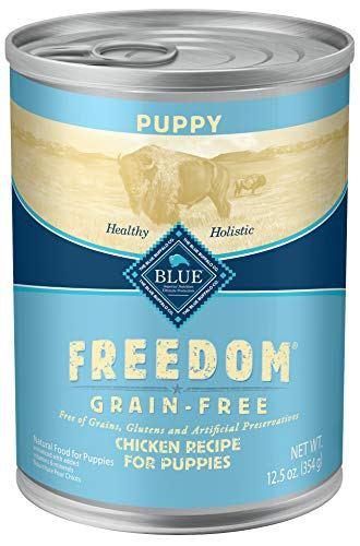 Blue Buffalo Freedom Grain Free Natural Puppy Wet Dog Food, Chicken 12.5oz cans (Pack of 12)