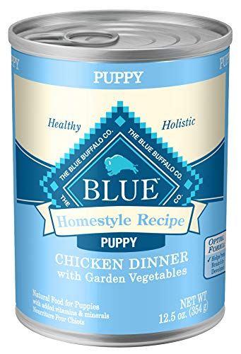 Blue Buffalo Homestyle Recipe Natural Puppy Wet Dog Food, Chicken 12.5-oz can (Pack of 12)