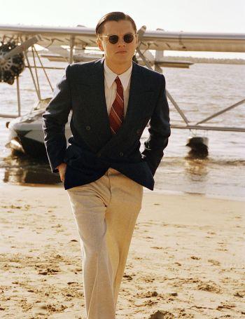 The Aviator: Leo’s Navy Jacket and White Slacks The Aviator: Leo’s Navy Jacket and White Slacks