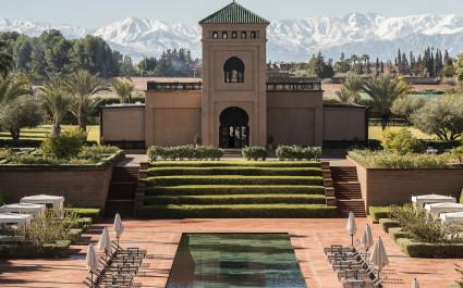 Exterior view of Selman Marrakech Hotel in Marrakech, Morocco