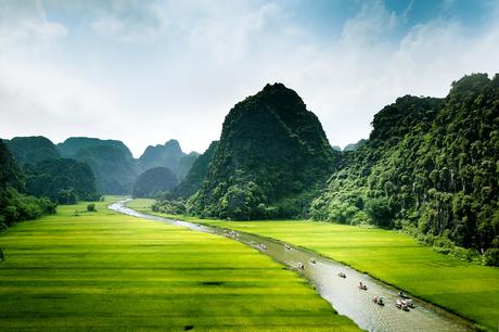 Rice field and river, Ninh Binh, vietnam landscapes - destinations we can't wait to visit