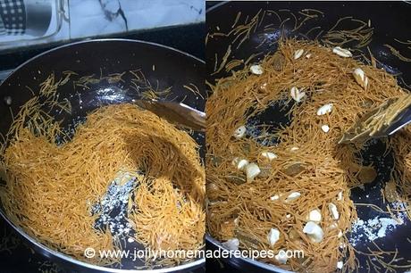 fry the vermicelli with nuts