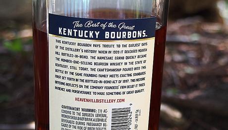 Heaven Hill Bottled In Bond 7 Years BackLabel