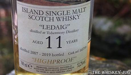 2007 Hidden Spirits Ledaig 11 Years Front Label