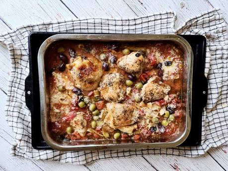 one-dish baked italian chicken pasta