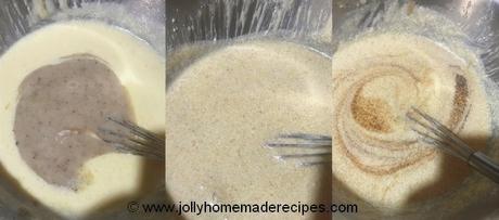 Add the banana mixture to the butter mixture