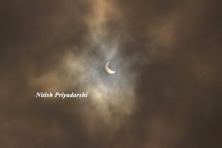Sun eclipse in Ranchi city on 21st June 2020.