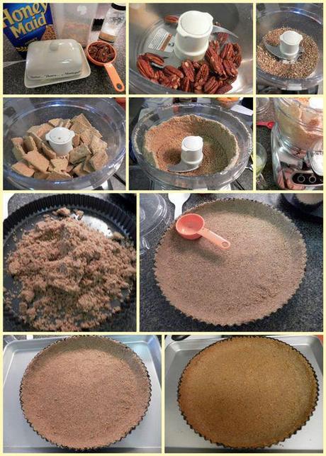 Pecan-Graham pie crust collage