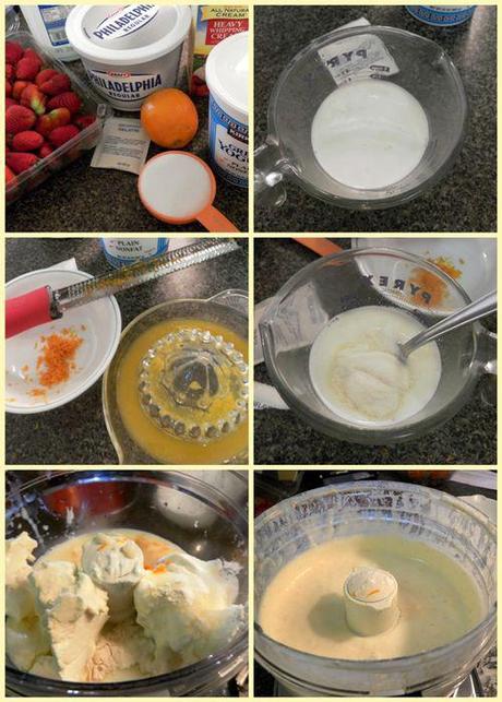 Cheesecake filling collage