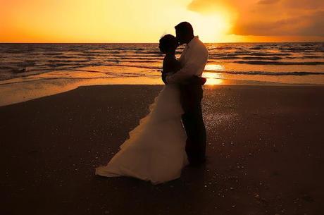 IMAGES AT A SUNSET ON THE BEACH: FROM ANNA AND BRIAN RINNER WEDDING