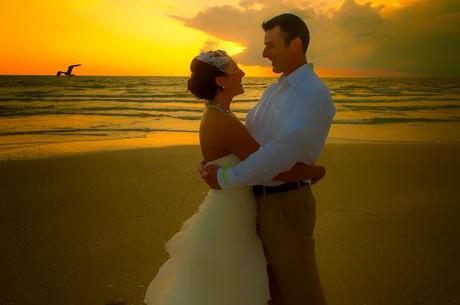 IMAGES AT A SUNSET ON THE BEACH: FROM ANNA AND BRIAN RINNER WEDDING