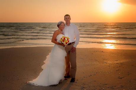 IMAGES AT A SUNSET ON THE BEACH: FROM ANNA AND BRIAN RINNER WEDDING