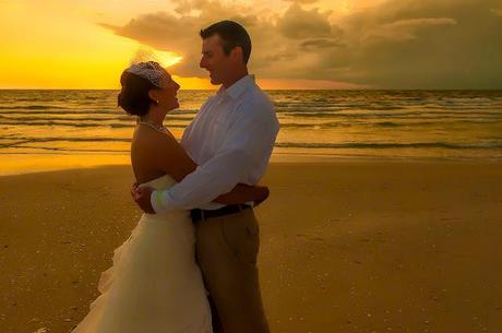 IMAGES AT A SUNSET ON THE BEACH: FROM ANNA AND BRIAN RINNER WEDDING