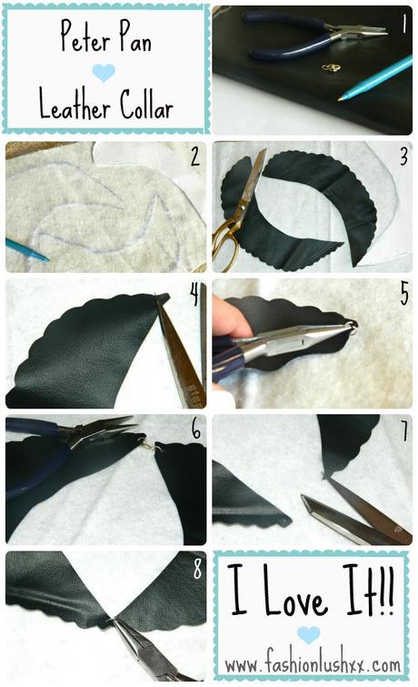 DIY leather peter pan collar