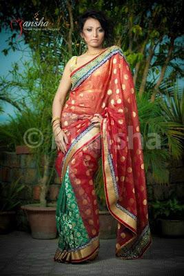 Eid ul Fitre Saree Complete Collection 2012 By Mansha Boutique