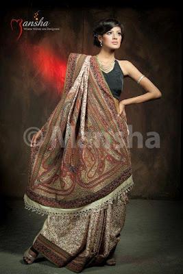 Eid ul Fitre Saree Complete Collection 2012 By Mansha Boutique