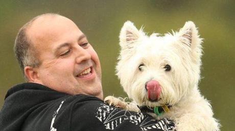 Dale Culpin, who saved his dog Lachie's life: photo: Picture: Darren McNamara, Sunday Herald Sun