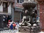 Buddha states outside the Seto Machhendranath Temple