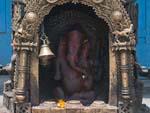 Intricate brass Ganesh shrine