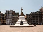 Yatkha Bahal courtyard with white stupa