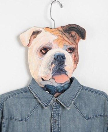 Bulldog animal clothes hanger is tail-wagging fun!