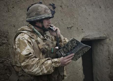 A British soldier in Afghanistan