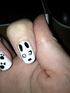 nail of the week: panda nails