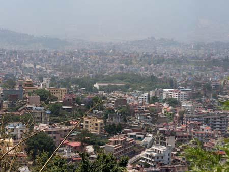 View of Kathmandu from the hill