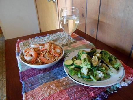 Spicy Shrimps and Noodles. SO Delicious Coconut Milk Yogurt… it’s really good!