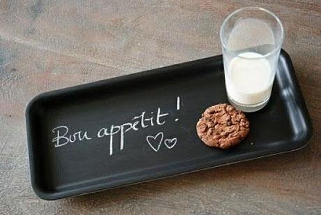Cookies and Milk Chalkboard Tray