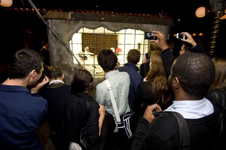 Guests looking at drones at the DFace Smirnoff event east London 3 Follow up: D*Face x Smirnoff event at Wiltons Music Hall