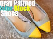 Spray Painted Color Block Shoes