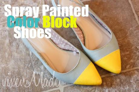 Spray Painted Color Block Shoes