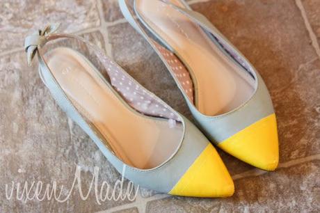 Spray Painted Color Block Shoes