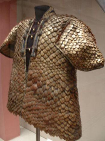 A coat of armor made from pangolin scales presented to King George III in 1820