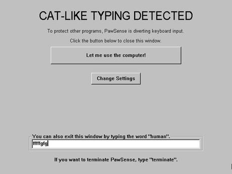 Cat on Your Keyboard?  You Need PawSense
