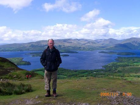 My Wee Daddy on Conic Hill with Loch Lomond in the background