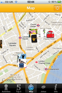 London Unlocked iPhone / iPad App and Guide Book, map view