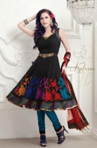 Latest Stylish Frock with Churidar Pajama 2012 And Salwar Kameez