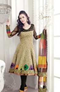 Latest Stylish Frock with Churidar Pajama 2012 And Salwar Kameez