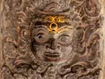 Intricate stone carving of monkey figure on Vishwanath (Shiva) Temple