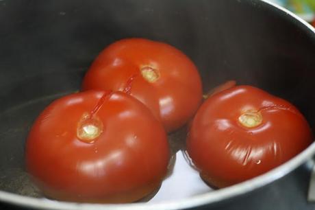 on raviolis with creamy tomato sauce...