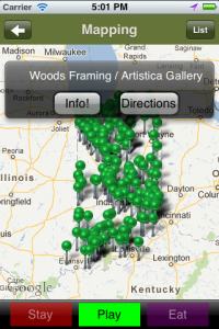 little Indiana Travel App for Android: Mapping