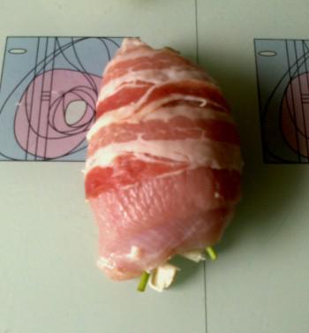 Spinach & Feta stuffed Turkey, wrapped in Pancetta